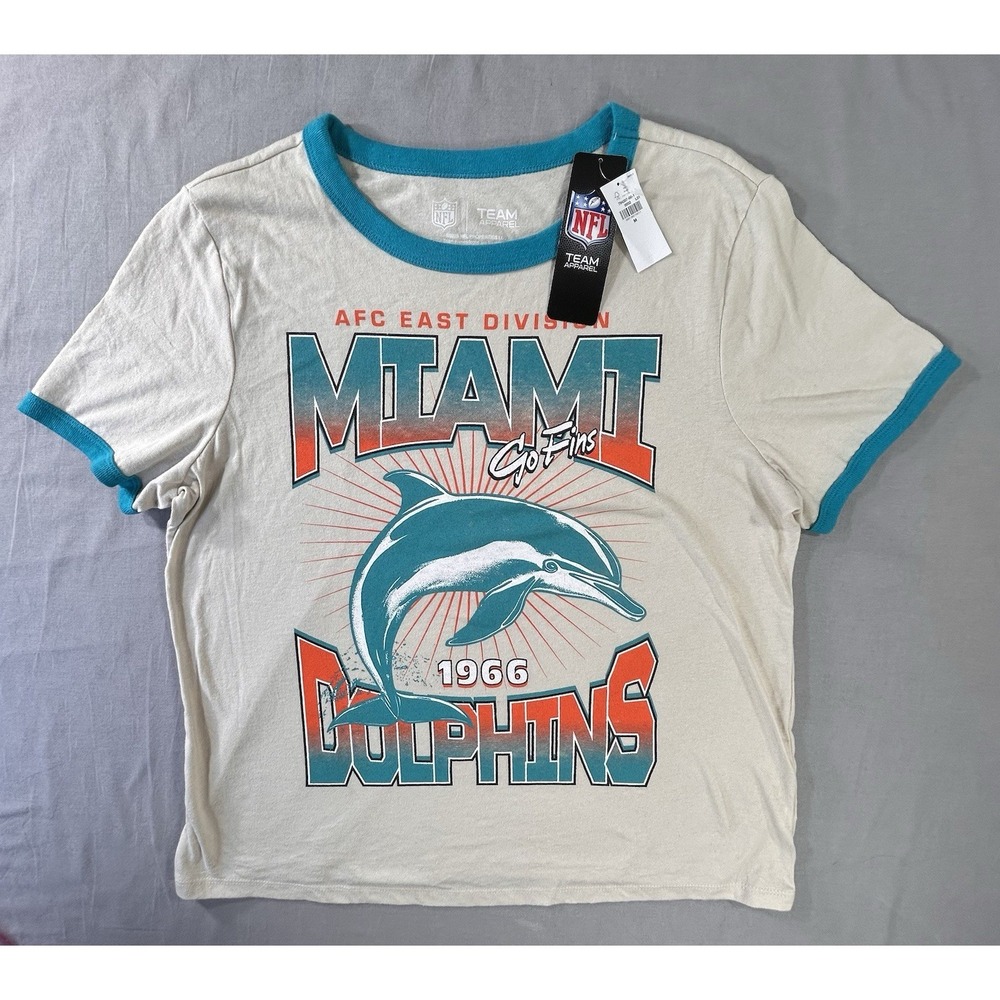 Miami Dolphins NFL Team Apparel Retro Inspired Women's Medium Oversized New